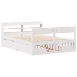vidaXL Cadre de lit sans matelas blanc 160x200 cm bois de pin massif
