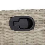 vidaXL Ensemble à manger de jardin et coussins 5 Pièces gris clair rotin