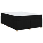 vidaXL Cadre de lit avec matelas avec matelas Noir 140 x 200 cm tissu