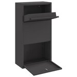 vidaXL Boîte de dépôt de colis avec porte Noir 44 x 22 x 82 cm Acier