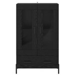 vidaXL Haut Armoire avec tiroir Corona Chêne noir 69 5 x 31 x 115 cm
