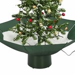 vidaXL Arbre de Noël neigeux avec base de parapluie Vert 75 cm