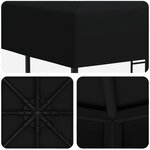 vidaXL Pavillon 3 x 3 m Noir Polyester et Acier 190 gsm