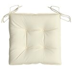 vidaXL Coussins de chaise lot de 4 blanc crème 40x40x7 cm tissu oxford