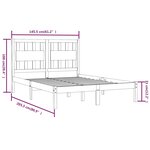 vidaXL Cadre de lit Bois de pin massif 140x200 cm