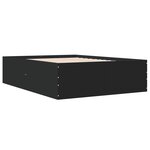 vidaXL Cadre de lit noir 120x190 cm bois d'ingénierie