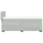 vidaXL Sommier à lattes de lit et matelas Gris clair 90x190 cm Velours