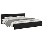 vidaXL Cadre de lit Chêne noir 200 x 200 cm Bois d'ingénierie