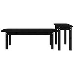 vidaXL Ensemble de tables basses 2 Pièces Noir Bois massif de pin