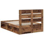 vidaXL Cadre de lit Bois ancien 120 x 190 cm Pin massif