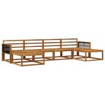 vidaXL Ensemble de canapés d'extérieur 6 Pièces Naturel