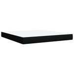 vidaXL Sommier à lattes de lit avec matelas Noir 180x200 cm Tissu