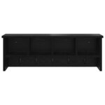 vidaXL Porte-manteau mural avec étagère Chêne noir 75 x 16 x 26 cm