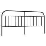 vidaXL Tête de lit métal noir 193 cm