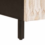 vidaXL Table basse Blanc 80 x 54 x 40 cm Bois de mangue massif