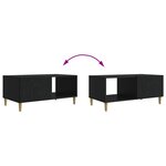vidaXL Table basse Noir 90 x 50 x 40 cm Bois d'ingénierie