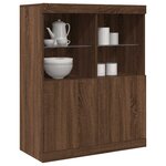 vidaXL Buffet chêne marron 81x37x100 cm bois d'ingénierie