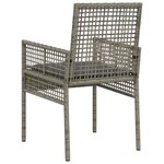 vidaXL Chaise de jardin 2 Pièces Gris 55 x 53 x 85 cm polyrotin
