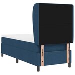 vidaXL Lit à ressorts avec matelas Bleu 80 x 200 cm tissu