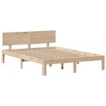 vidaXL Lit bibliothèque sans matelas 140x190 cm bois de pin massif