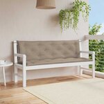 vidaXL Coussin de banc de jardin taupe 150x(50+50)x7 cm tissu oxford