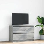 vidaXL Meuble TV sonoma gris 80x35x54 cm bois d'ingénierie