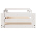 vidaXL Cadre de lit sans matelas blanc 100x200 cm bois de pin massif