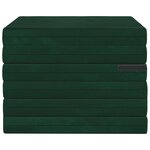 vidaXL Canapé-lit pliable 140 x 67 x 15 cm Vert foncé