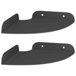 vidaXL Étagère Flottante d'Angle 2 pc Noir 15 x 15 x 2 cm