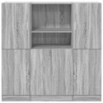 vidaXL Ensemble d'armoires de cuisine 3 Pièces sonoma gris