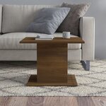 vidaXL Table basse chêne marron 55 5x55 5x40 cm bois d'ingénierie