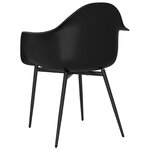 vidaXL Chaises à manger lot de 4 noir PP