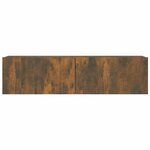 vidaXL Armoire murale TV Chêne fumé 120x30x30 cm Bois d'ingénierie