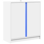 vidaXL Buffet avec LED blanc 77x34x85 cm bois d'ingénierie