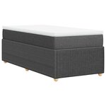 vidaXL Sommier à lattes de lit avec matelas Gris foncé 100x200cm Tissu
