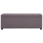 Banquette pouf tabouret meuble banc avec compartiment de rangement 116 cm taupe polyester 3002064