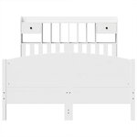 vidaXL Lit bibliothèque sans matelas blanc 150x200 cm bois pin massif