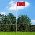 vidaXL Drapeau Turquie 90x150 cm