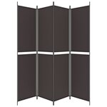 vidaXL Cloison de séparation 4 panneaux Marron 200x220 cm Tissu