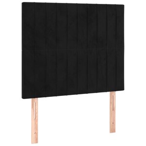 vidaXL Tête de lit Noir 100x5x118/128 cm Velours