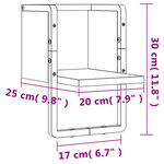 vidaXL Étagère murale avec barre chêne sonoma 20x25x30 cm