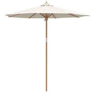 vidaXL Parasol de jardin Blanc crème 240 x 240 x 260 cm Bambou