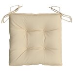 vidaXL Coussins de chaise lot de 4 beige 50x50x7 cm tissu oxford