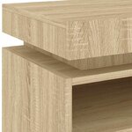 vidaXL Armoire de chevet avec lumières LED chêne sonoma 40x39x48 5 cm