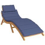 vidaXL Coussin de chaise longue bleu marine tissu oxford