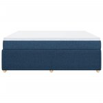 vidaXL Sommier à lattes de lit avec matelas Bleu 200x200 cm Tissu