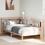 vidaXL Lit bibliothèque sans matelas 90x200 cm bois de pin massif