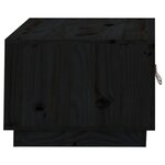 vidaXL Table basse Noir 80x50x35 cm Bois massif de pin