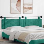 vidaXL Tête de lit suspendue Turquoise Velours