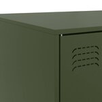 vidaXL Table basse vert olive 67x50x44 cm acier